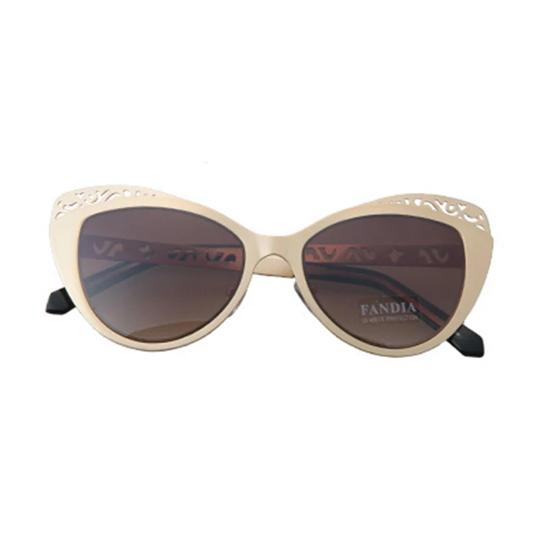 Women Sunglasses Fashion Cat Eye Retro Flash Mirror Lens Eyeglasses Metal Hollow Out Carving Frame Spectacle 6 colors UV400 L3 | Аксессуары