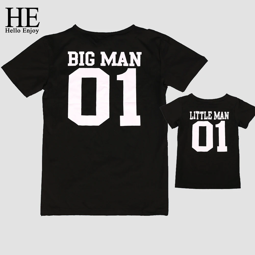 HE Hello Enjoy/одинаковые комплекты для семьи летние Семейные папы и сына футболка