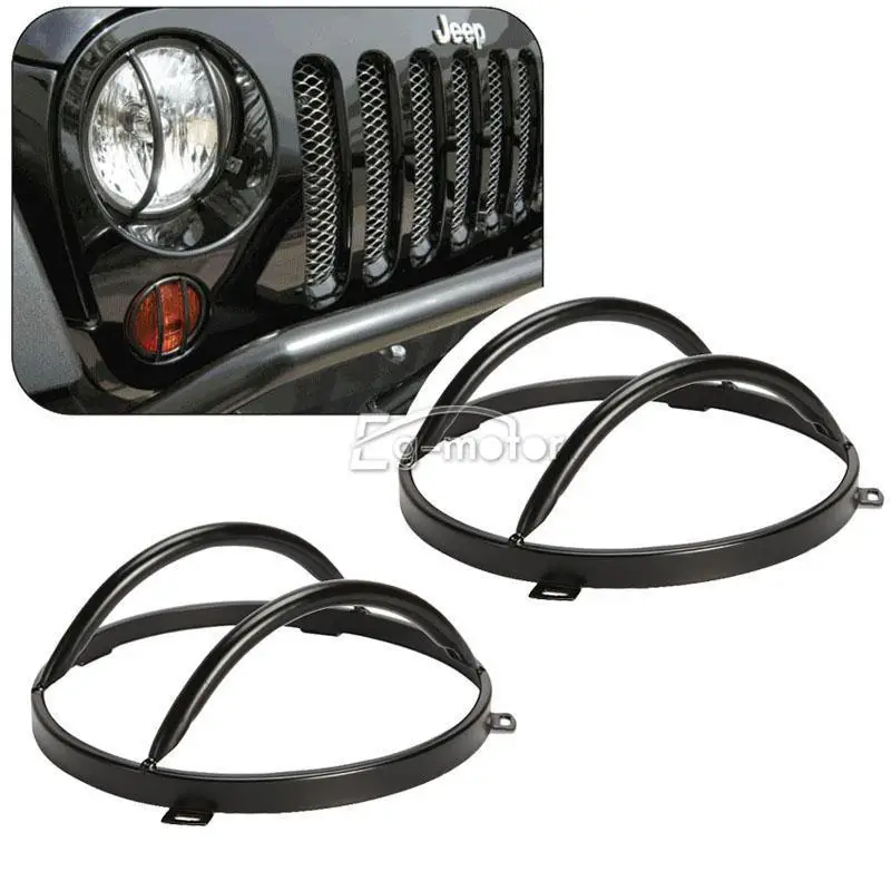 Идеальная черная накладка на фару для JEEP Wrangler 2007 2014 распродажа|headlight guards|jeep wrangler