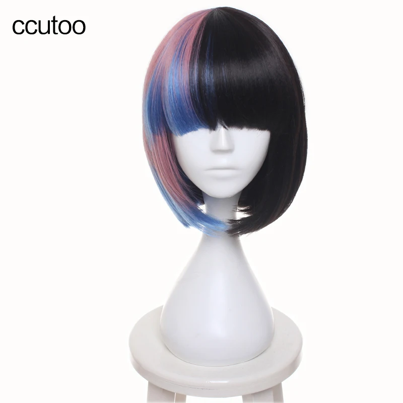 Ccutoo Melanie Martinez 14 &quotЖенский Бобо короткий синий черный розовый микс плоская челка