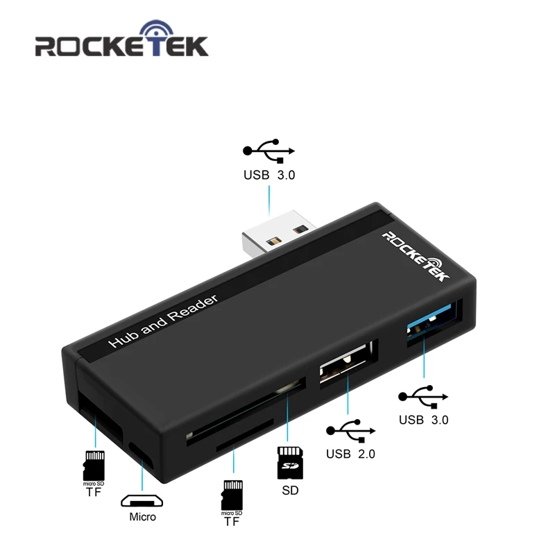 Высокоскоростной концентратор USB 2 порта Hab USB3.0 USB2.0 адаптер с SD TF кардридер solt для