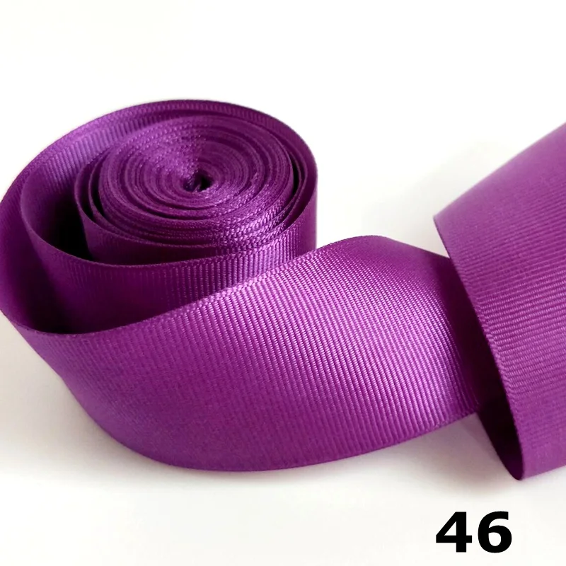 color 46 HL 5 yards 1-1/2"(40mm) Solid Color Grosgrain Ribbons Making Hair Bows Wedding Decorative Gift Box Wrapping DIY Crafts R010 - Цвет: color 46