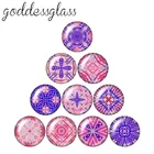 Стеклянные кабошоны с плоским основанием, Круглые, 12182025 мм, 10 шт.