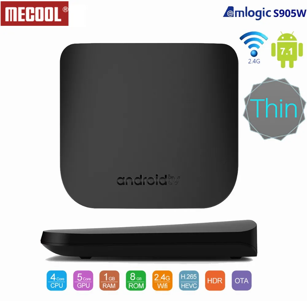 Android tv Box Amlogic S905W Android tv BOX четырехъядерный 2,4G 5G двойной WiFi Android 7,1 Smart медиаплеер Mecool M8S PLUS X