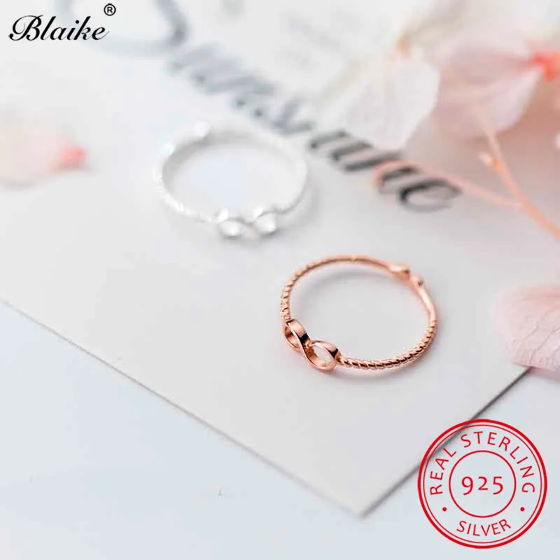 Кольцо Blaike из серебра 925 пробы для женщин в виде букв бесконечности 8 форм|Кольца| |