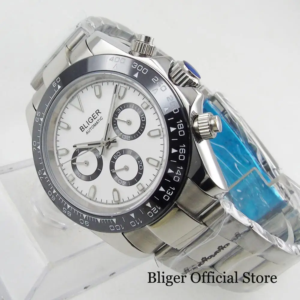 

Mechanical Men's Watch With Date and Week Function Stainless Steel Bracelet Glass Round Wristwatch