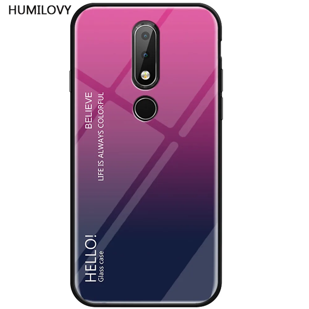 Для Nokia 4 2 чехол для из закаленного стекла роскошный градиент мягкая силиконовая
