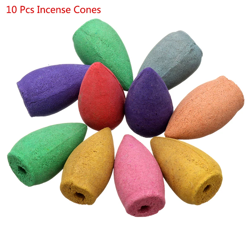 

Incense Burner Holder Buddhist Backflow Incense Burner for Living Room and Home Office Teahouse Home Decoration + Incense Cones