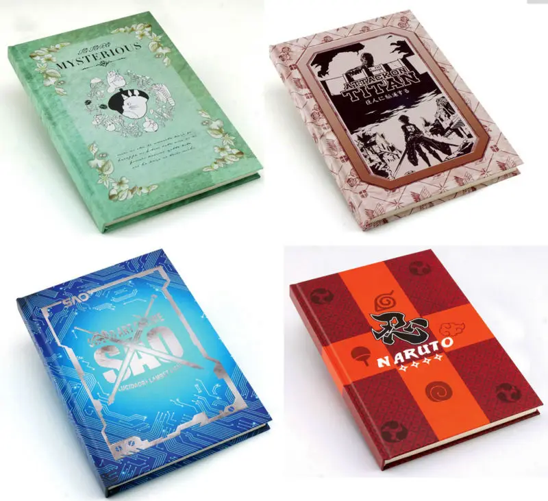 30 шт./лот Аниме Косплей записная книжка наруто одна деталь САО атака на Титанов Токийский Гуль Нацумэ логотип pocketbook