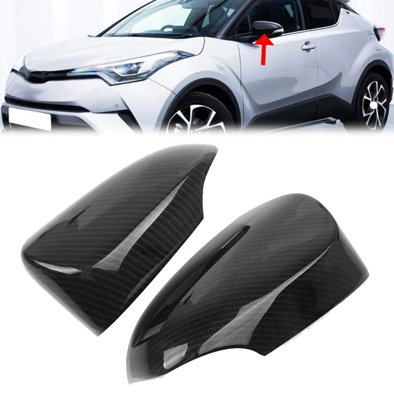 Car Side Mirror Cover Carbon Fiber Door Trims For Toyota C-Hr 2016-2018 | Автомобили и мотоциклы