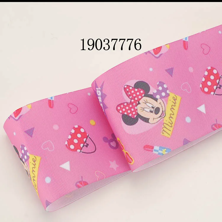 19037776 Новые " 75 мм милые Мультяшные узоры Микки ленты напечатанные grosgrain ленты 19037774 - Цвет: 19037776