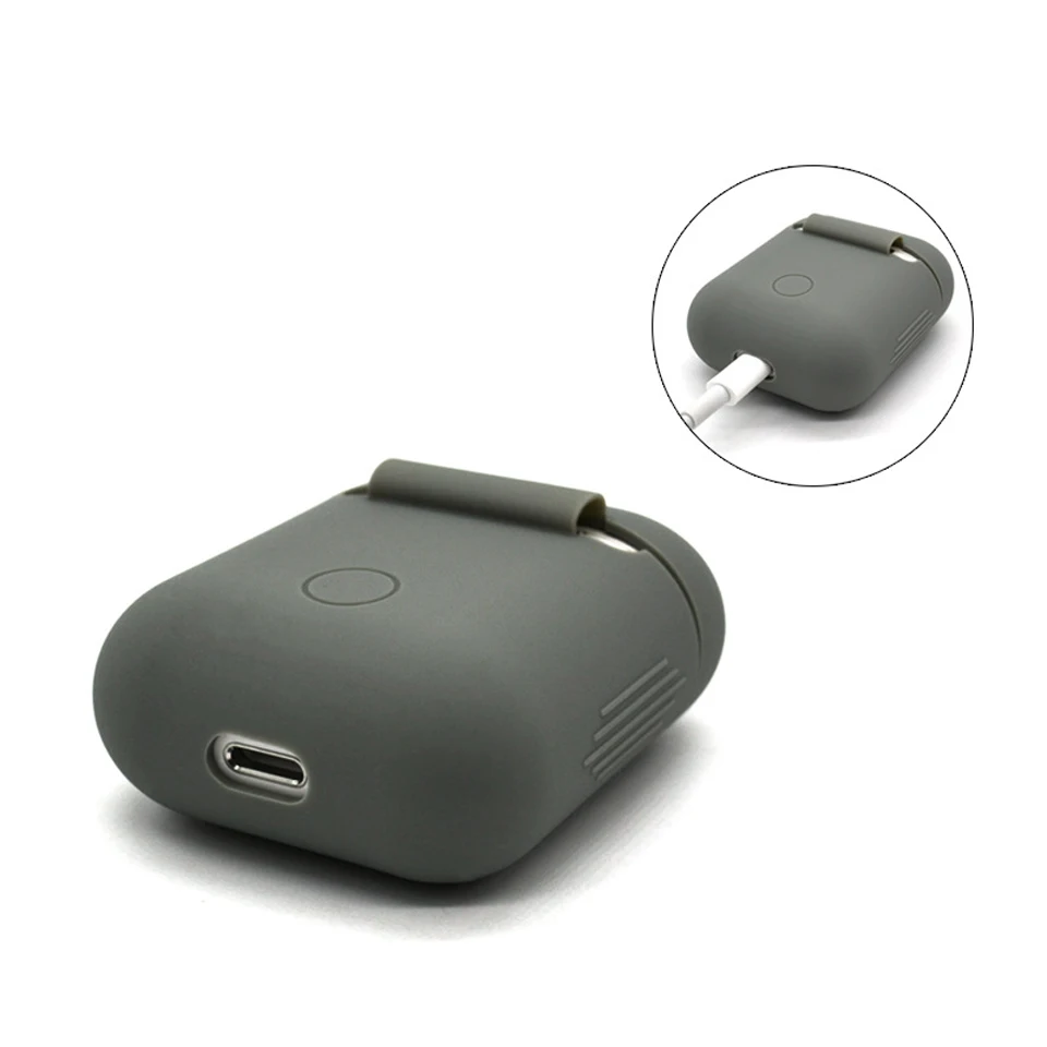 Силиконовые Airpods беспроводные наушники зарядный чехол Беспроводная bluetooth