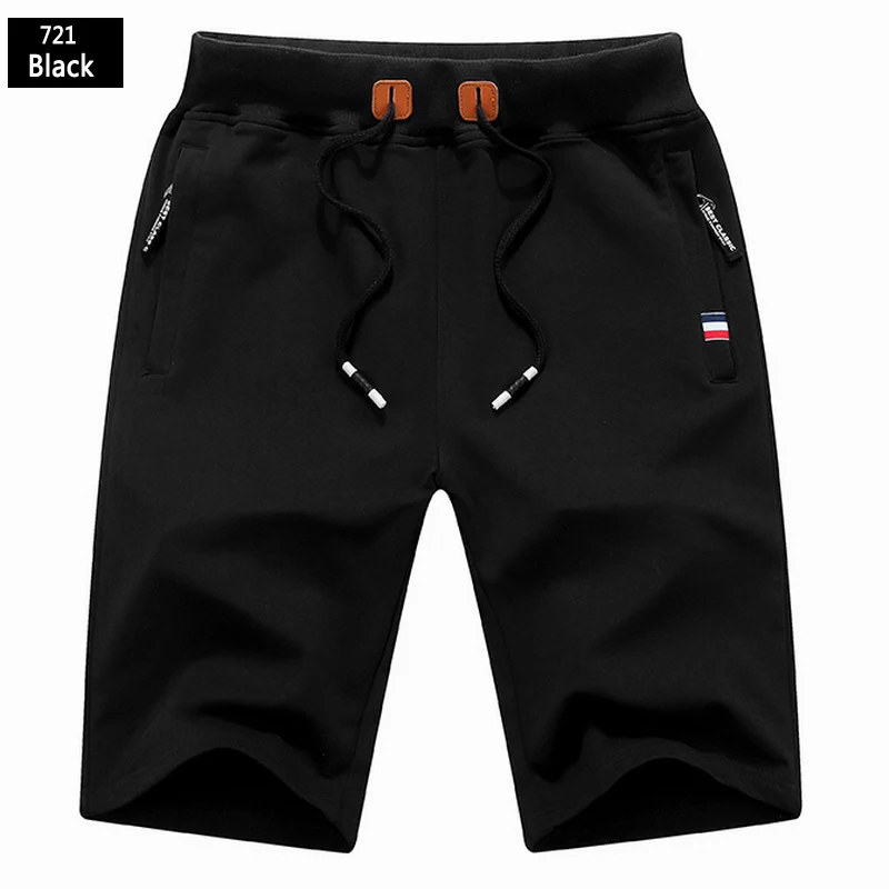 7084-black New Men's Shorts Summer Mens Beach Shorts Cotton Casual outwear sports gym joggers running Male Shorts homme Brand Clothing - Цвет: 7084-black
