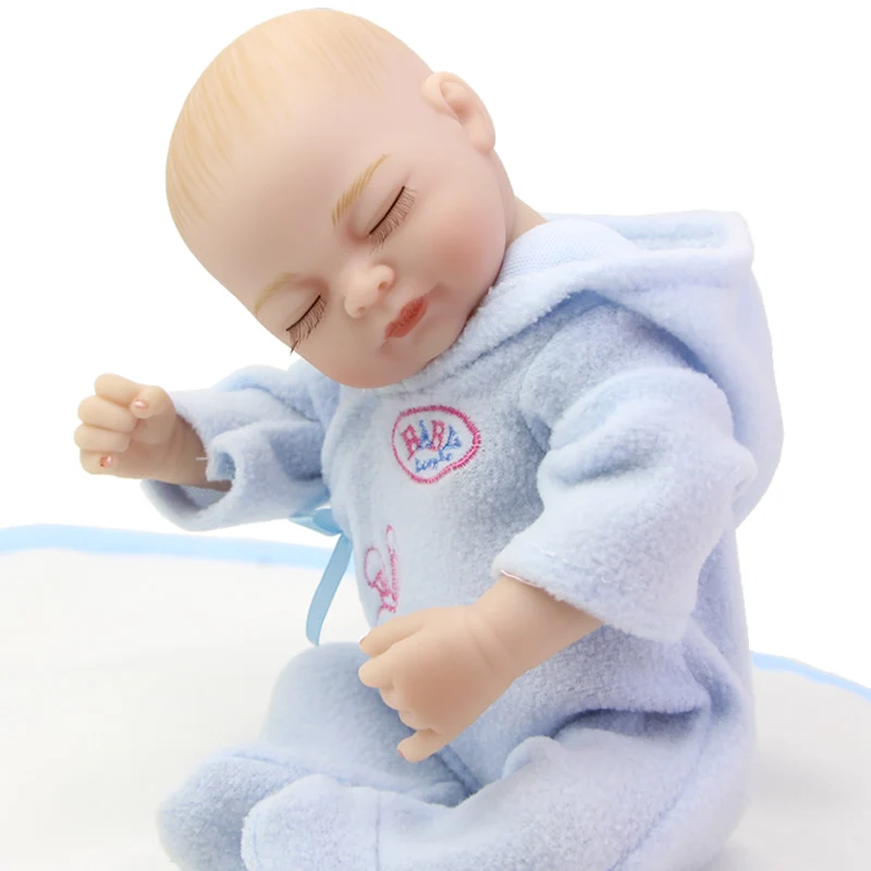 Мини спящие куклы мальчик Полный Силиконовые Винил 11 дюймов реалистичные пупсик