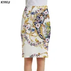 Юбка-карандаш женская с 3D-принтом KYKU, трикотажная смешная юбка в японском стиле, в стиле Харадзюку