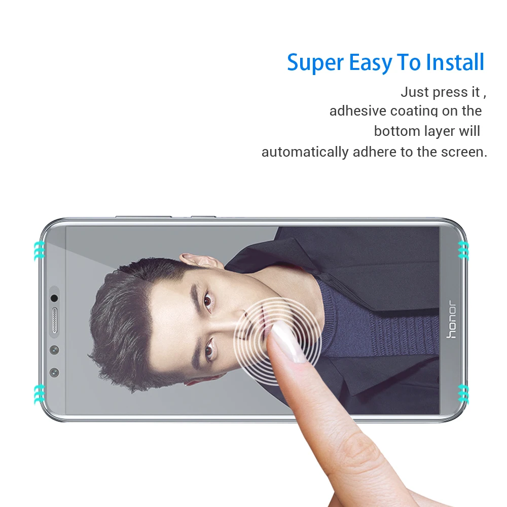 Turata 9 H защитный полное покрытие закаленное Стекло для Huawei Honor lite Экран протектор