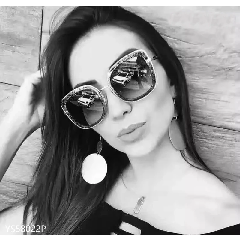 FEISHINI фестиваль UV400 золотые градиентные Квадратные Солнцезащитные очки женские