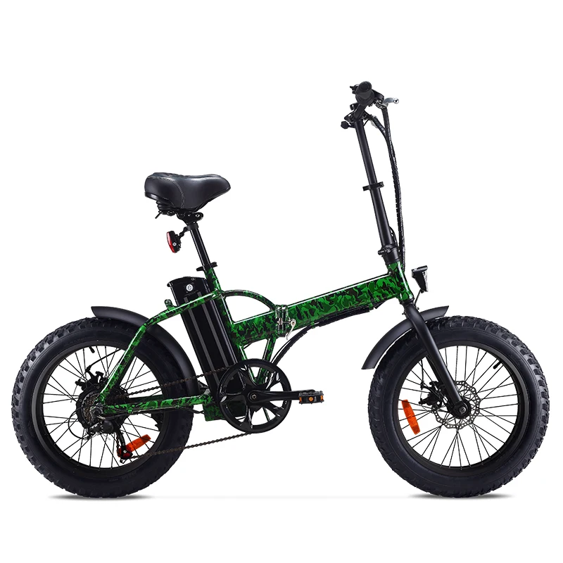 20inch Mini folding mini electric bike 48V lithium 4.0tire adult scooter beach off the road Electric mountain snowmobile | Спорт и