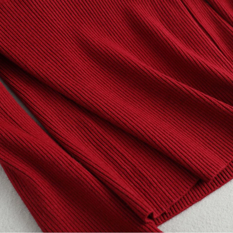 

Sexy Irregular Knitted Sweater Women Turn-Down Neck Long Sleeve Pullover Female Jumper Ladies Solid Autumn Winter Sweater