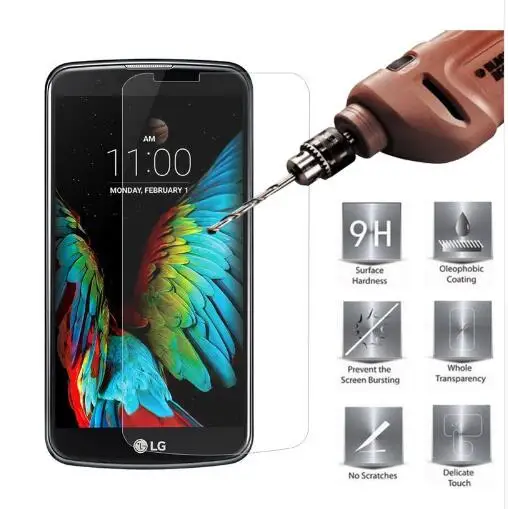 2 упаковки 2.5D протектор экрана для LG K10 стекло закаленное стекло для LG K10 протектор экрана M2 ультратонкий против царапин пленка для телефона
