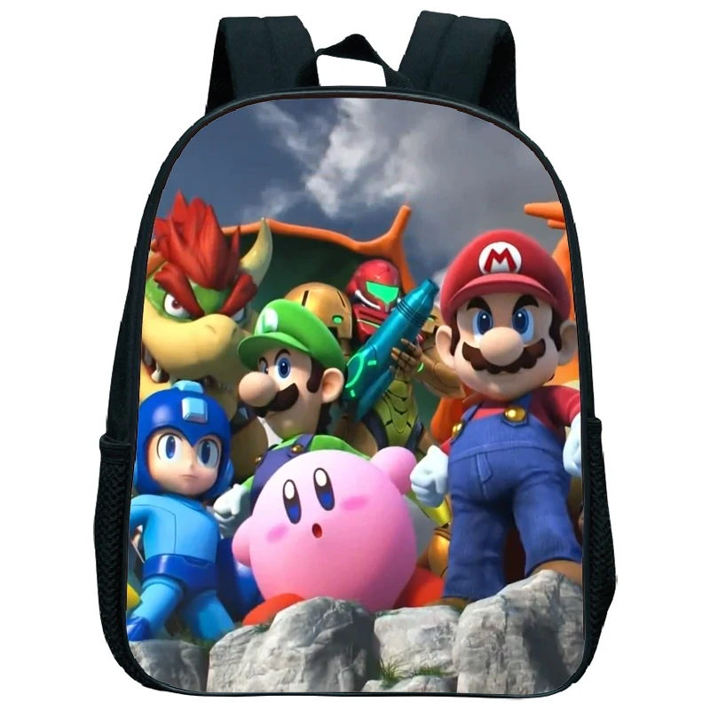 10 New Hot Super Mario Smash Bros Children School Bag Baby Small School Bags Kindergarten Schoolbag Cute Kids Backpacks Kawaii - Цвет: 10