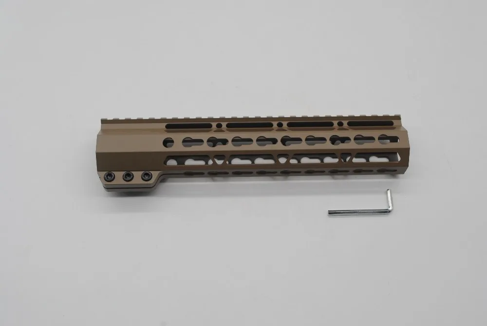 TriRock черный/загар/красный 10 дюймов Тонкий Keymod Handguard Free плавающая система