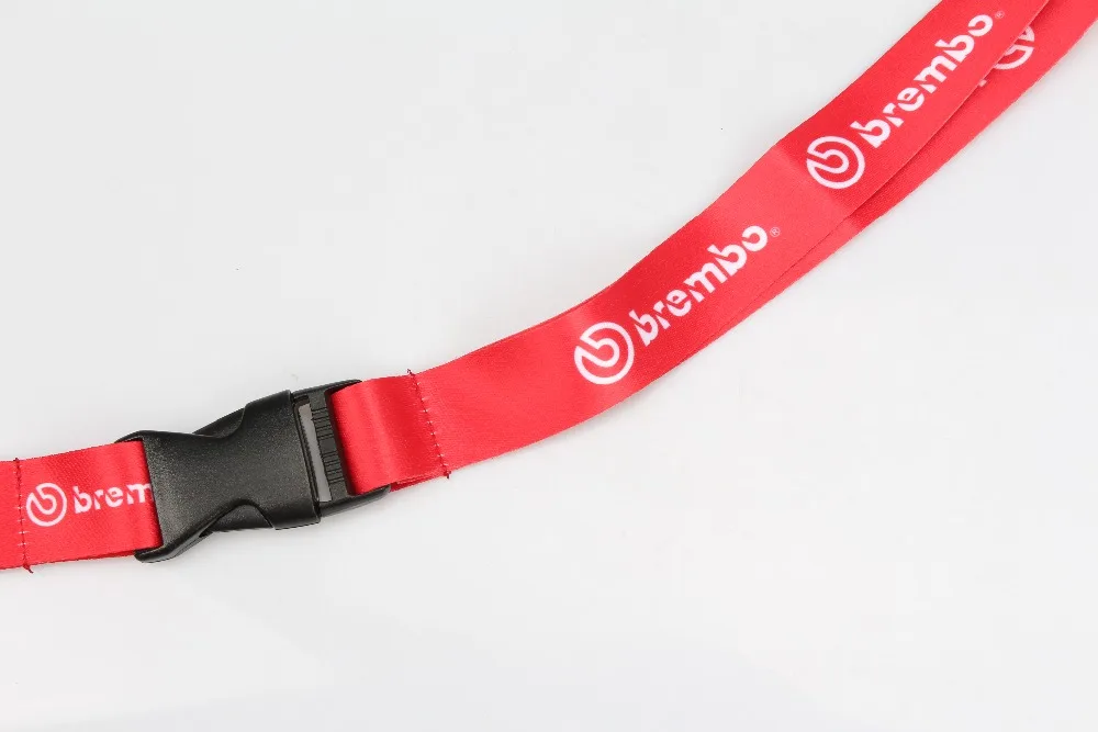 Красный Brembo гоночный стиль шнурок с шейный ремешок брелок для автомобильных ключей iPhone камеры
