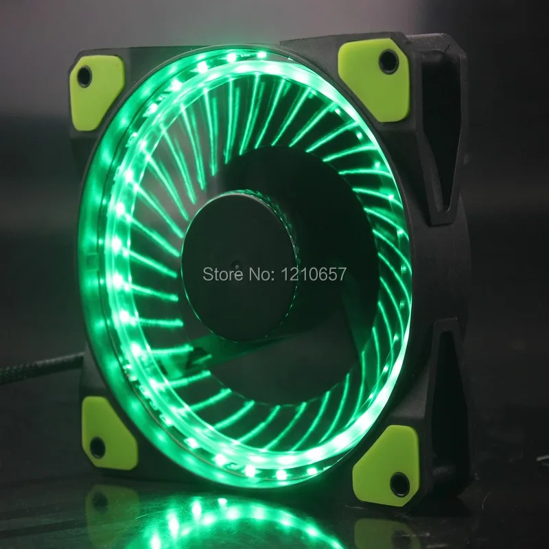 2 шт./партия Eclipse Green LED DC 12 В см гидравлический 120 мм x 25 корпус ПК охлаждающий