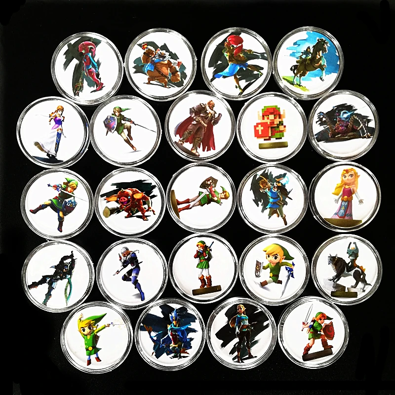 Zelda Breathing Of The Wild модель карты типа Amiibo Collection игра монета NFC карта Young Link 20 Hearts Wolf Mipha