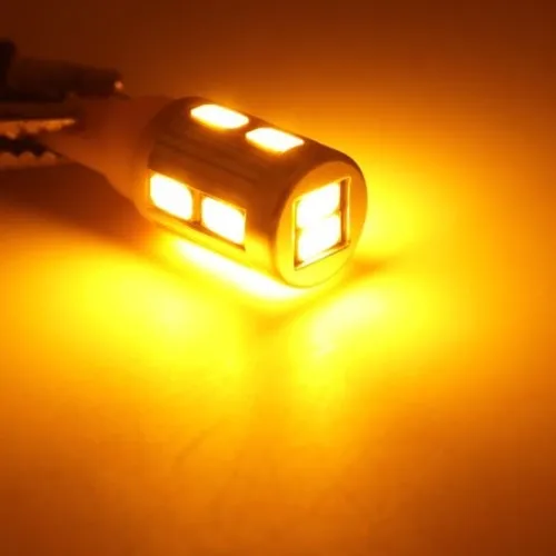 4 шт Янтарный 10 5730 SMD супер яркий 168 2825 W5W 194 светодиодный лампы для крыши кабины бег