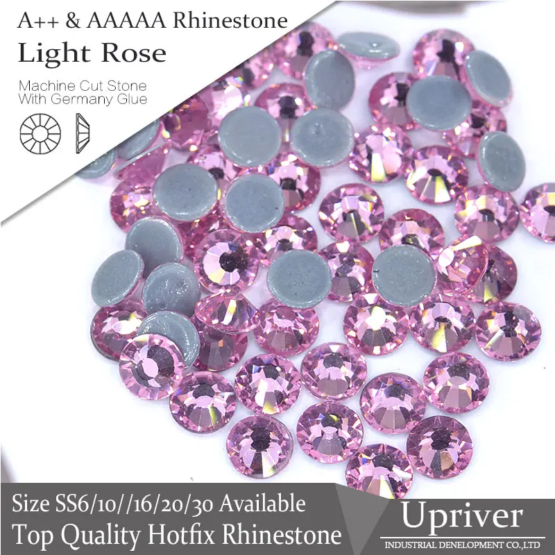 Восстание A + Flatback яркие Стразы 1440 шт Популярный светильник Rose SS20 для горячей