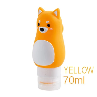 yellow Silicone Travel Bottles for Shampoo Body Wash Lotion Skin Care Bath Products Squeezable Refillable Reusable Travel Containers - Цвет: yellow