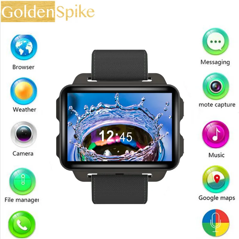 Новейшие DM99 Смарт часы 3g wifi gps Android 5,1 OS MT6580 процессор 2,2 ''экран 2.0MP камера 1200 мАч батарея для смартфона pk KW06