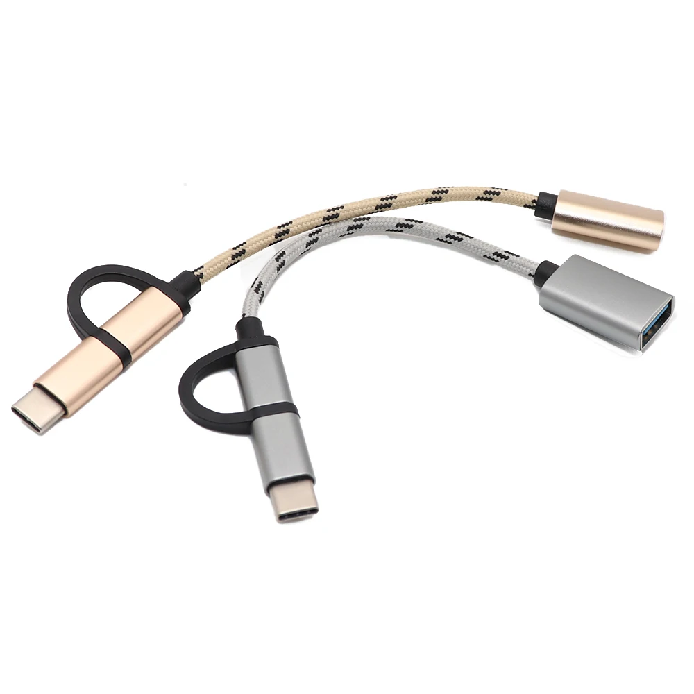 Кабель адаптер OTG с портом Type C папа и Micro USB на 3 0|Переходники адаптеры| |