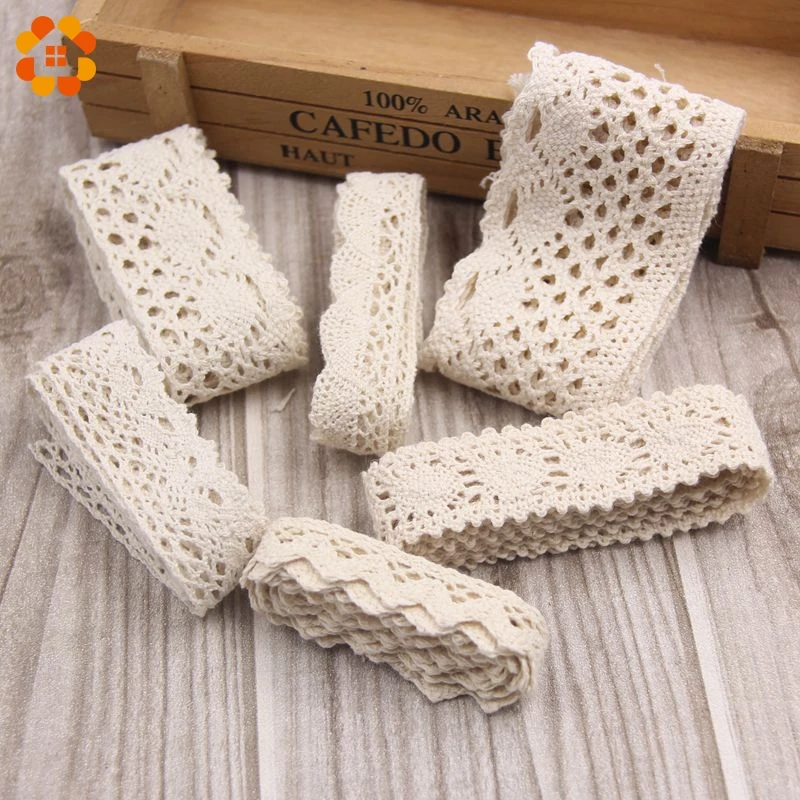 Новинка 4 м/лот хлопковый материал с кружевной лентой для шитья дома 5 размеров