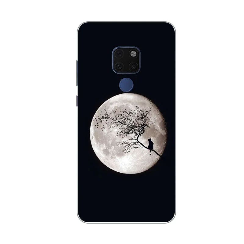 huawei mate 20x Case Silicon Handsome dog Painting Soft TPU Back Cover for Phone protect cases shell |