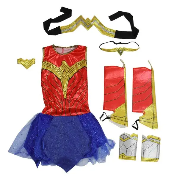 Wonder Woman Хэллоуина Supergirl Deluxe Child на заре справедливости супергероя Обувь для