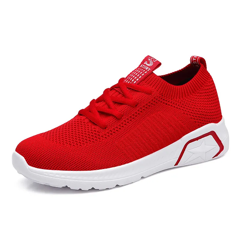 Крутые tenis feminino весенние женские легкие мягкие спортивные туфли Женская теннисная обувь женские прочные спортивные кроссовки дешево - Цвет: Красный