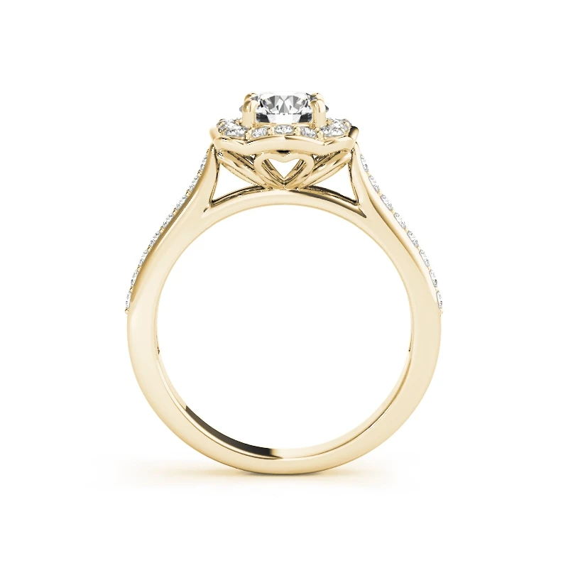 LESF 1.0 Carat Halo Rings Lover Promise Ring Gift Jewelry for Women Eternity Bijouterie 100% 925 Silver | Украшения и аксессуары