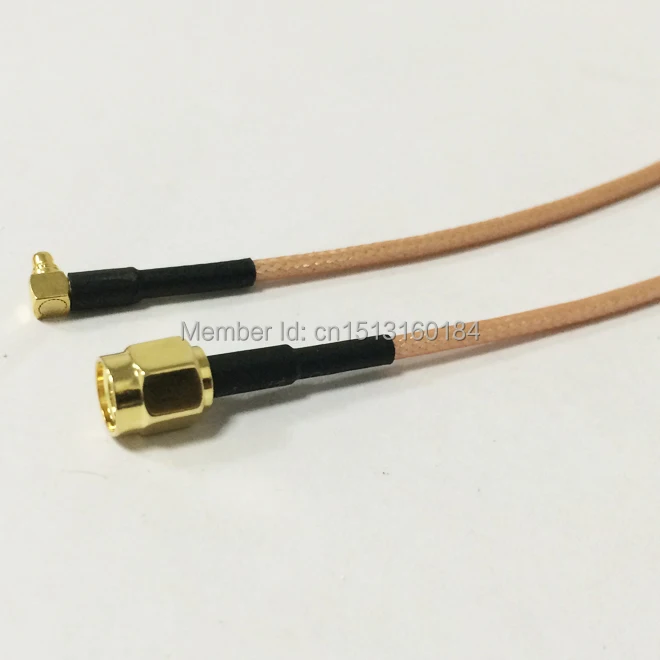 Коаксиальный кабель для модема разъем SMA типа папа к штекеру MMCX прямоугольный