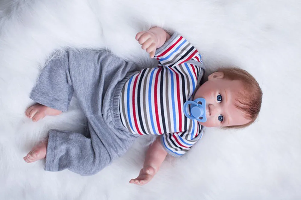 WOLDOL 20 дюймов мода силиконовые тела Реалистичного Reborn Baby куклы живые возрождается