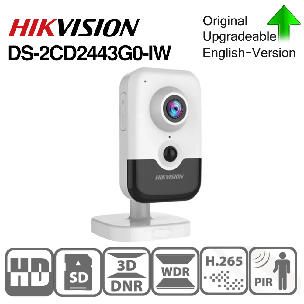 Hikvision DS 2CD2443G0 IW Wi Fi камера видеонаблюдения 4MP ИК фиксированный куб Беспроводная ip