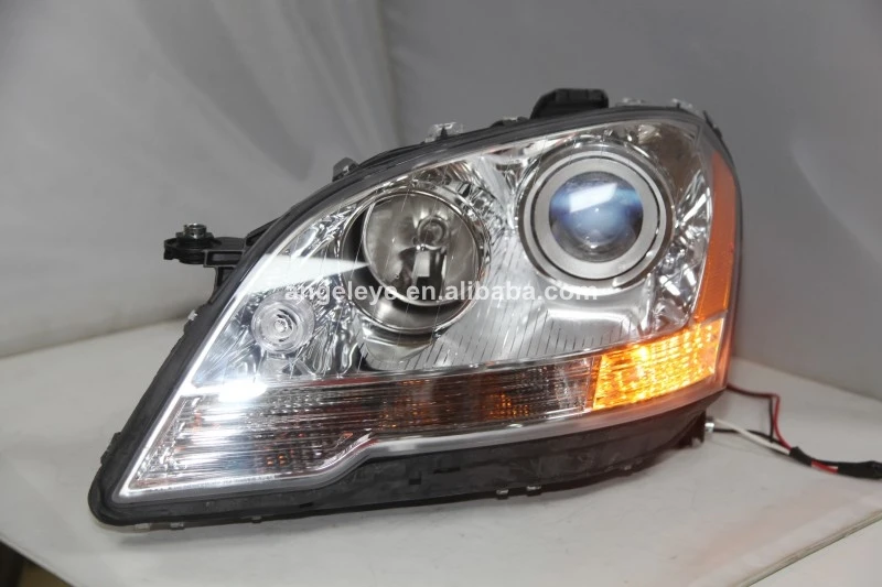 Для Mercedes-Benz W164 ML280 ML320 ML350 светодиодный головной светильник 2005-2008 года с желтым отражателем TYC