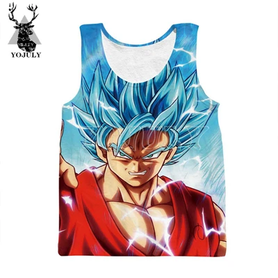 Vest YOJULY жилет унисекс с 3D принтом для мужчин/женщин Dragon Ball Z DBZ Broly Broli Saiyan Goku аниме Harajuku Повседневный забавный жилет с круглым вырезом VE07 - Цвет: Vest
