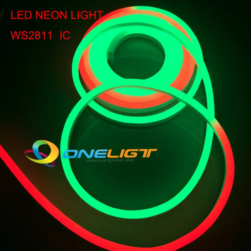 RGB WS2811 полноцветный гибкий светодиодный неоновый шнур световая полоса SMD 5050
