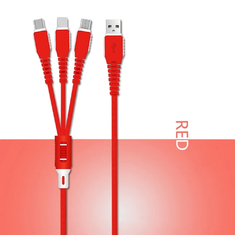 120 см 3 в 1 USB кабель для зарядки iphone huawei xiaomi usb type C Micro USB быстрая зарядка для iphone 6 7 8 9 X