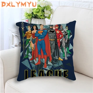 as picture Бэтмен Супермен Лига Справедливости DC Comics Чехлы для подушек подушка супергероя декоративные бежевые Льняные Наволочки Чехол - Цвет: as picture