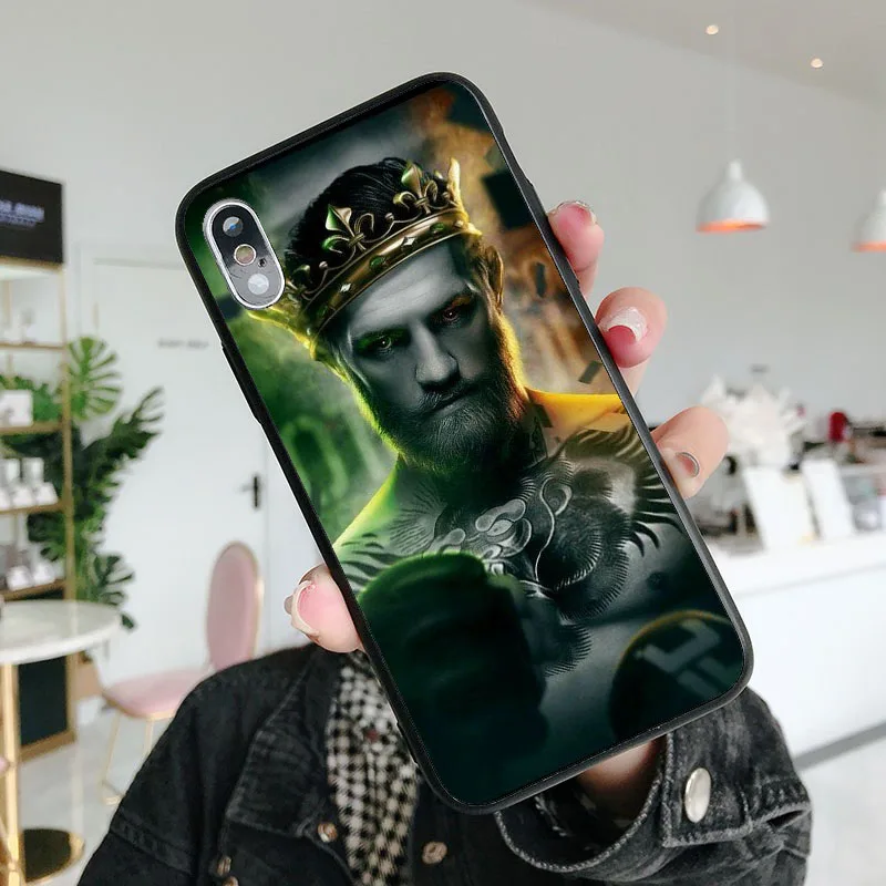 TPU UFC Conor Mcgregor король Мягкий ТПУ силиконовый чехол для телефона для iPhone 6splus 7Plus 8Plus SE 5 5S 6 6S 7 8 MAX XR XS X10 - Цвет: TPU