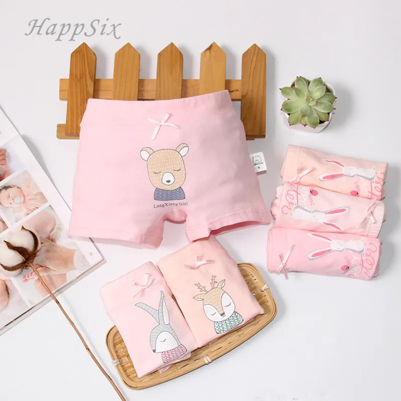 3 шт./лот нижнее белье для малышей трусы боксеры девочек хлопковые Одежда