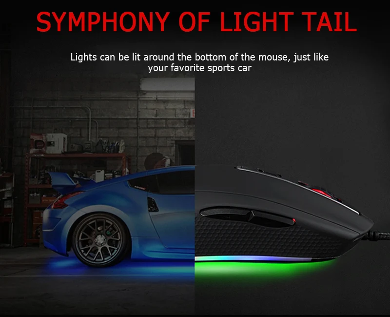 Motospeed V60 RGB игровая мышь для геймера Программирование 5000 dpi USB компьютер 7 кнопок Wried Оптические мыши с подсветкой дышащий светодиодный для ПК Lap